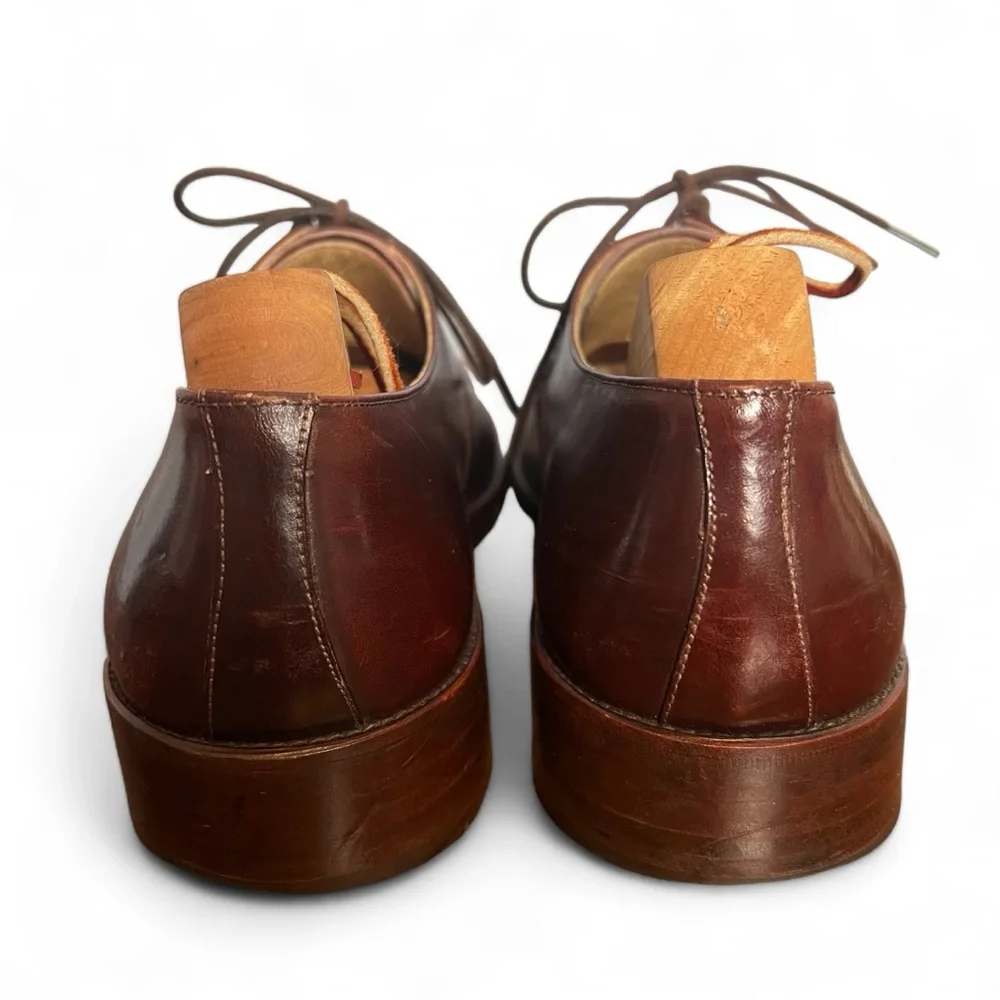 Guido - Men’s‎ Burgundy Leather Cap Toe Derby Oxford - Sz. 9